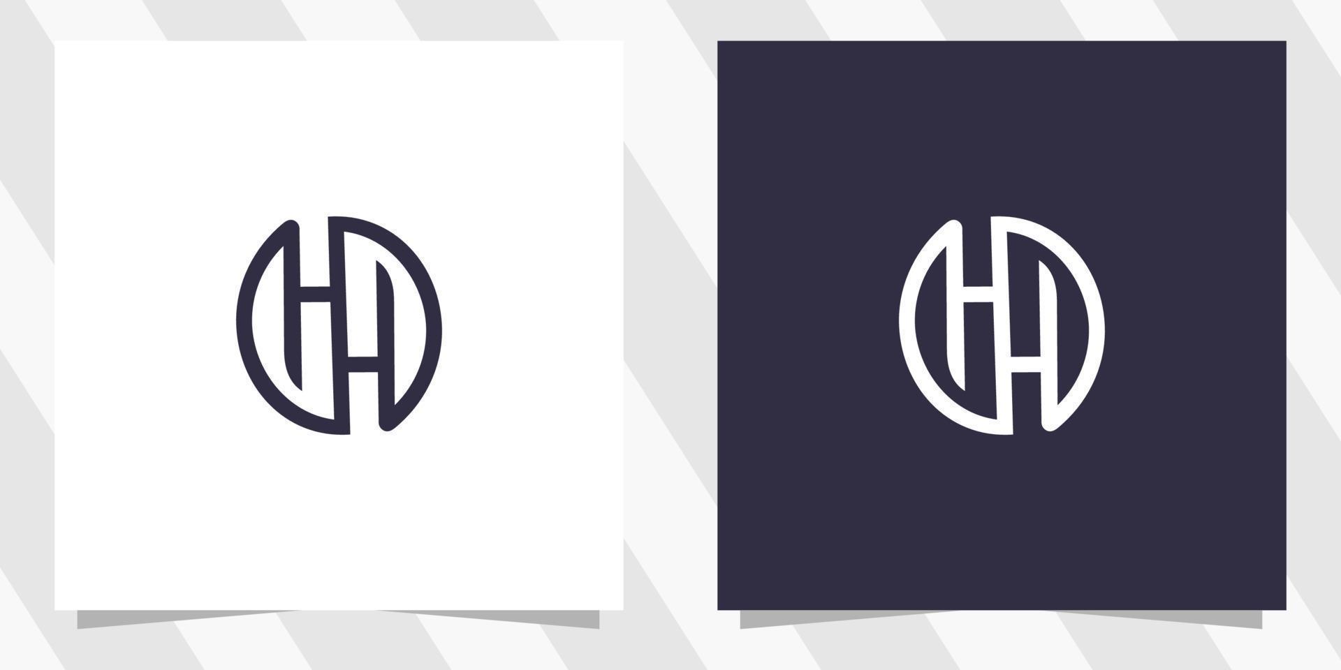brief hh logo ontwerp vector