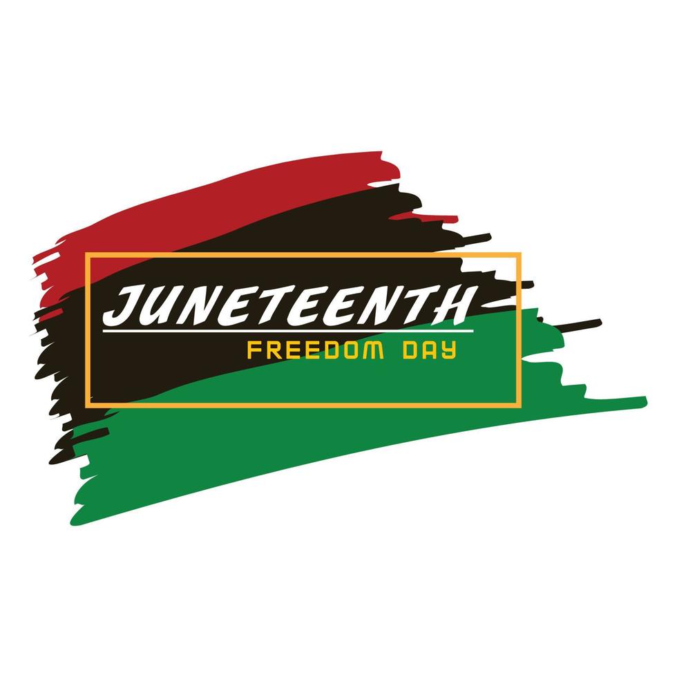 juneteenth - vieren vrijheid kleurrijk vector typografie ontwerp voor afdrukken of gebruik net zo poster, kaart, folder of banier