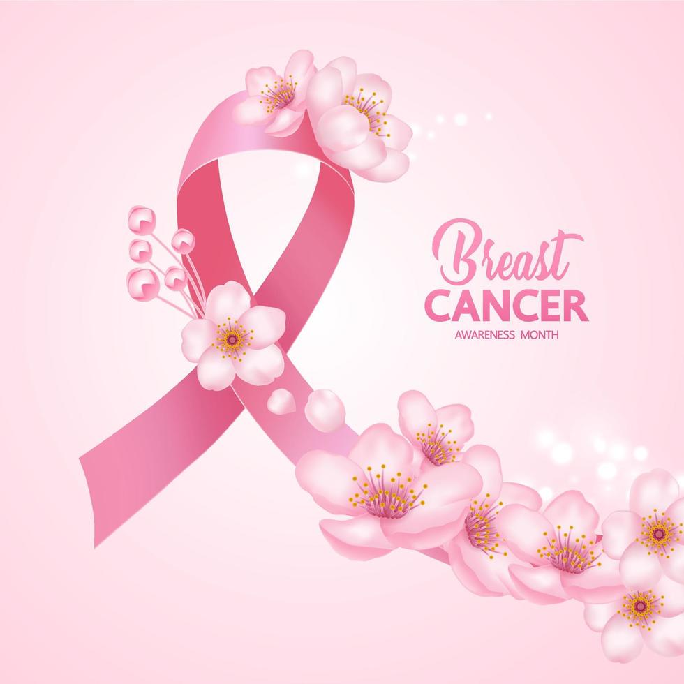 roze lint van borst kanker bewustzijn vector illustratie.