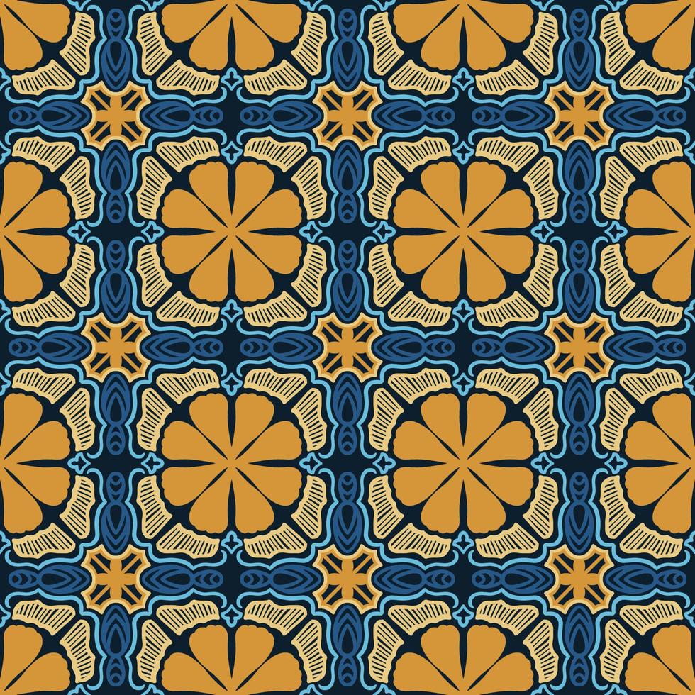 naadloos patroon decoratief, bloem patroon in wijnoogst mandala stijl voor tatoeages, stoffen of decoraties en meer vector