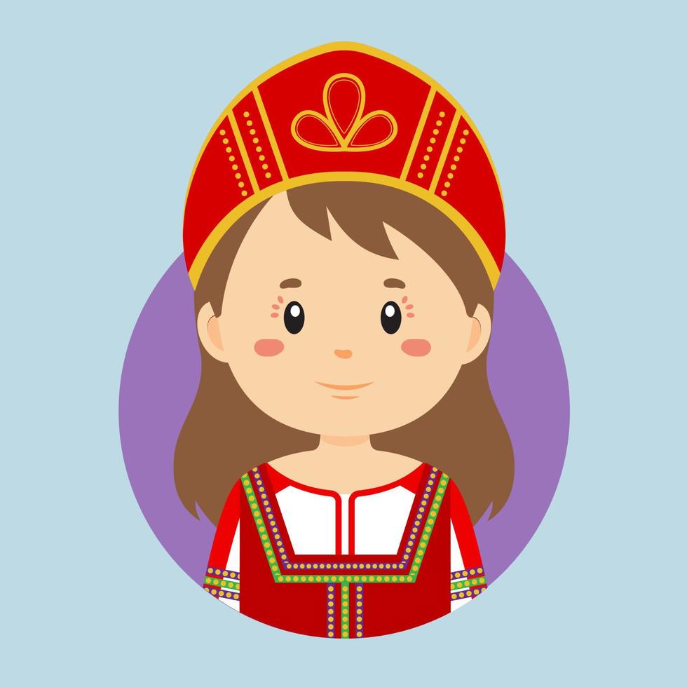 avatar van een Russisch karakter vector