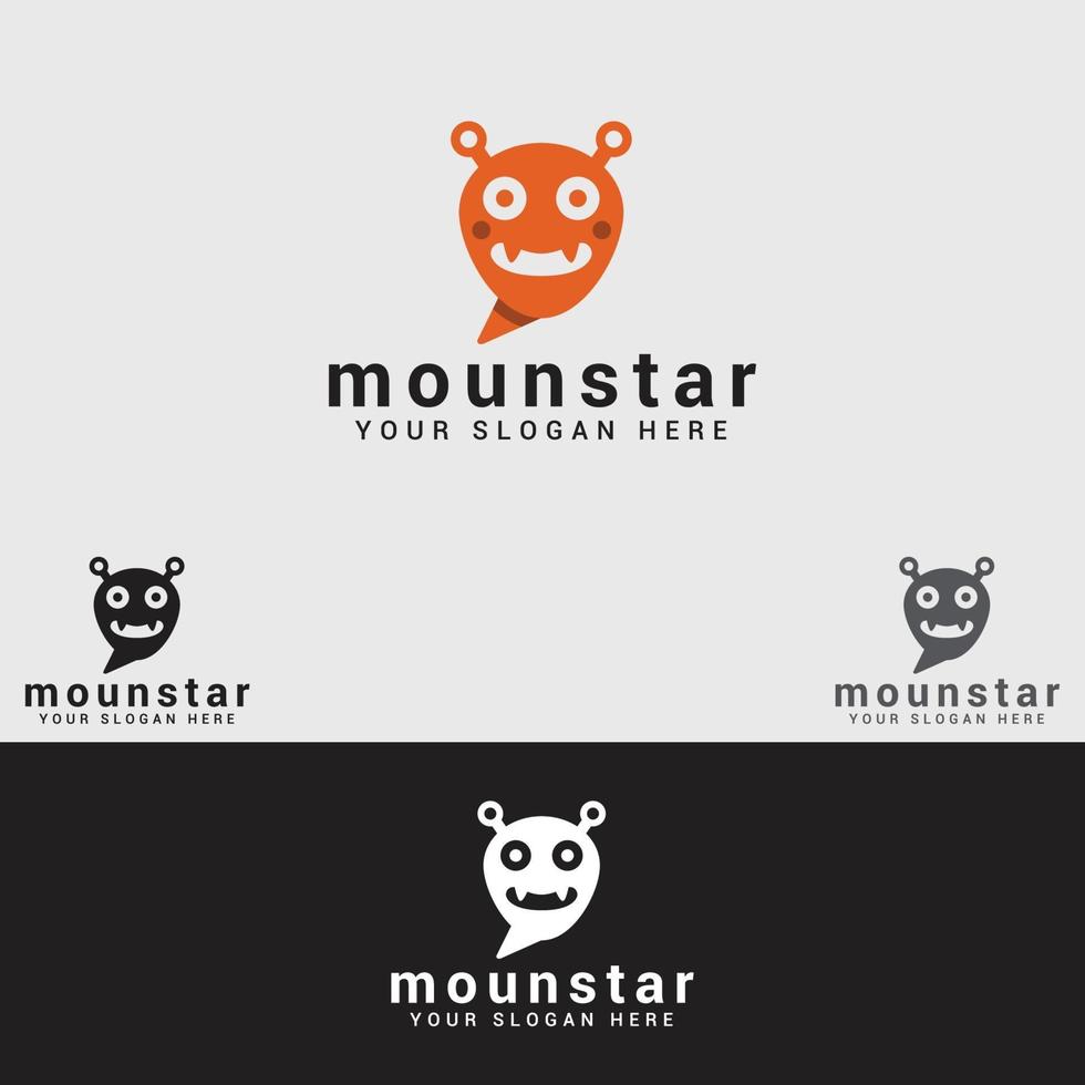 monster logo vector ontwerpsjabloon