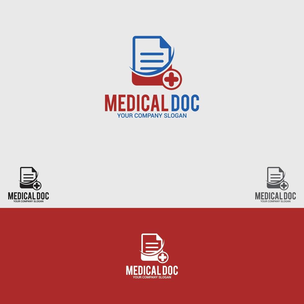 medisch-doc logo vector ontwerpsjabloon