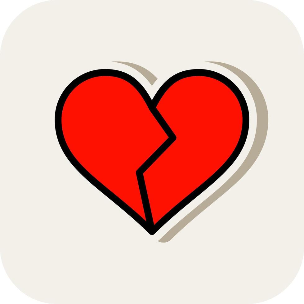 hart gebroken vector icoon ontwerp
