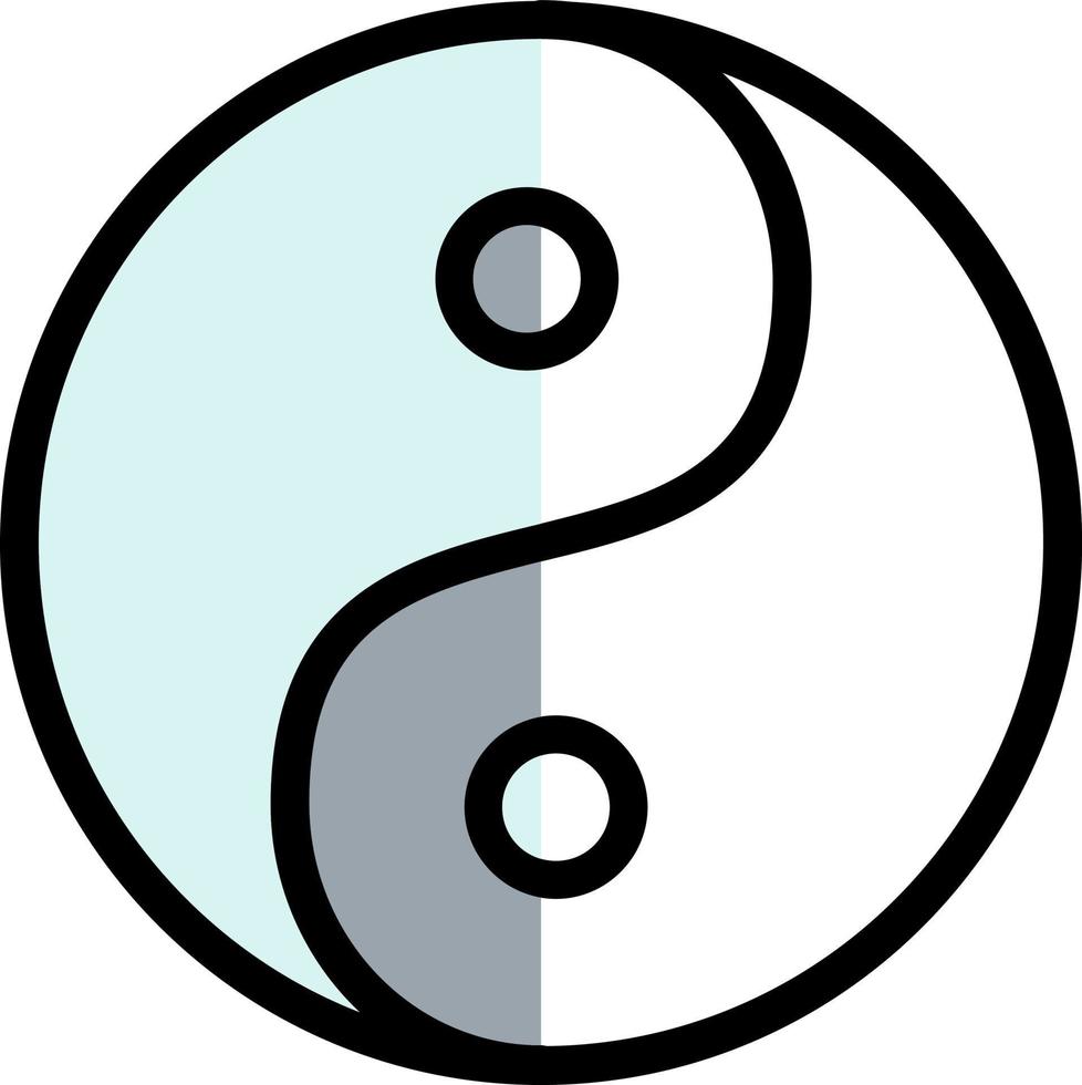 yin yang vector icoon ontwerp