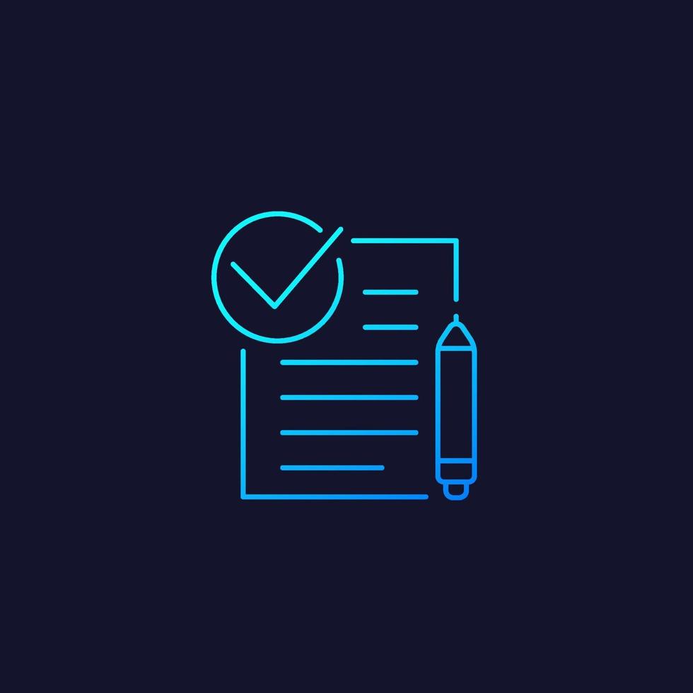 contract pictogram, linear.eps vector