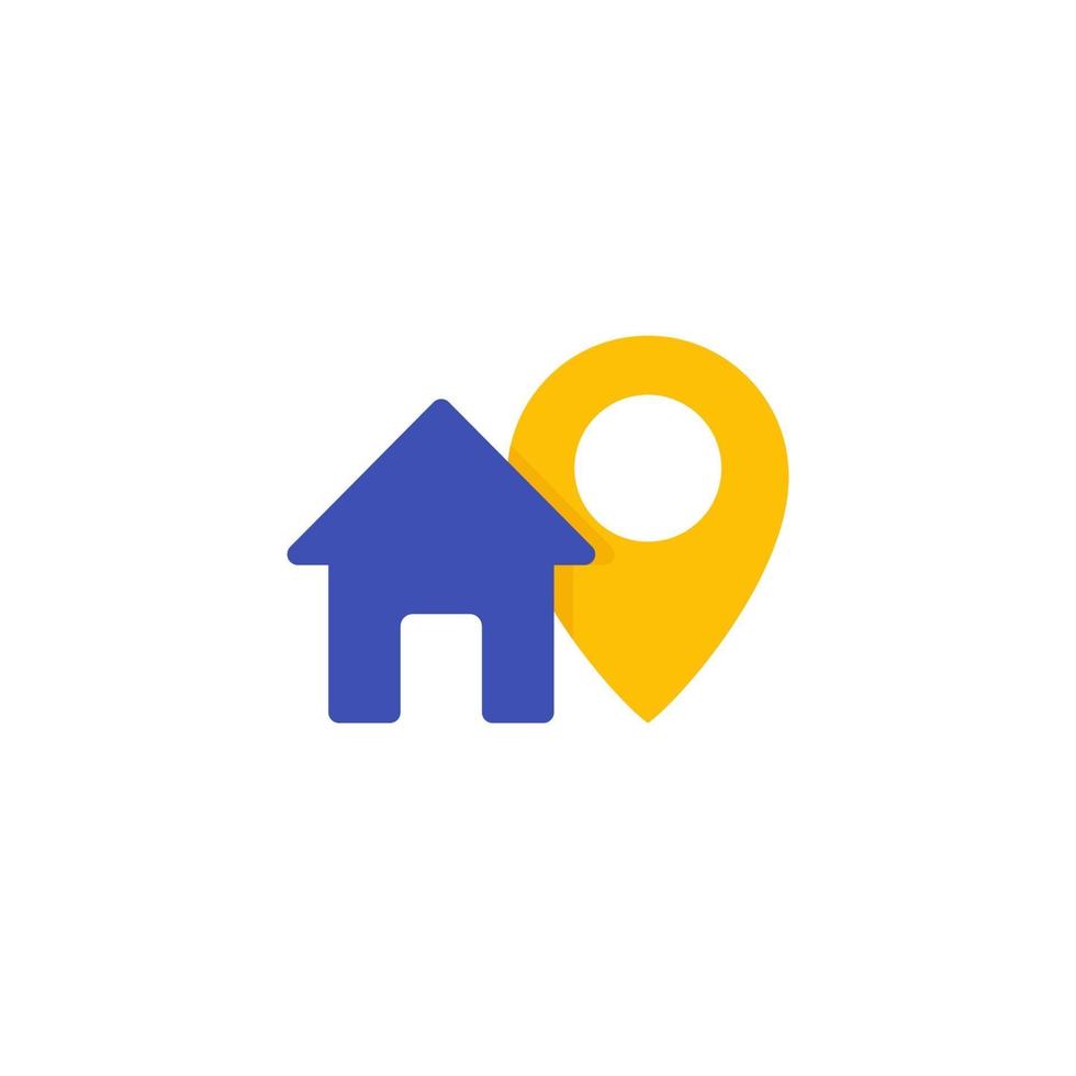 huis en markeer pictogram, vector.eps vector