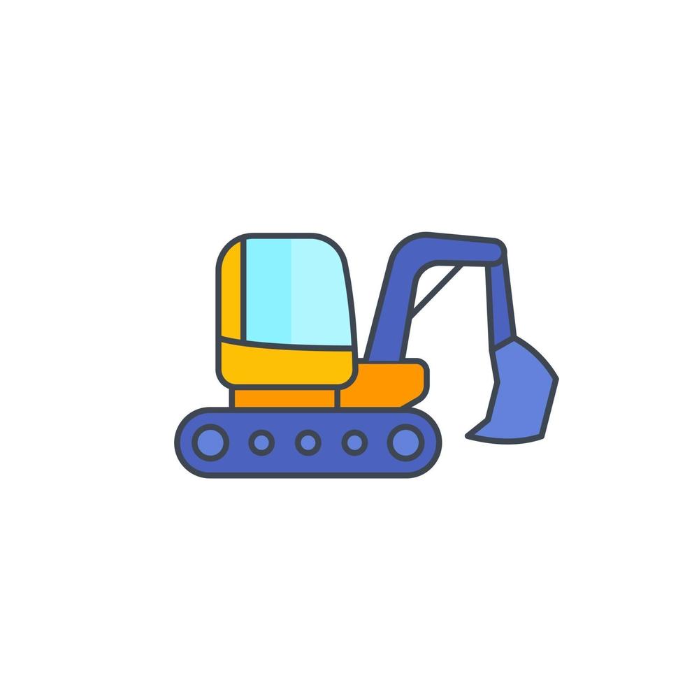 graafmachine pictogram op wit met outline.eps vector