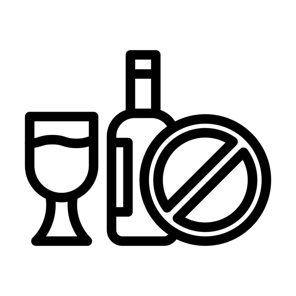Nee alcoholisch drinken icoon ontwerp vector