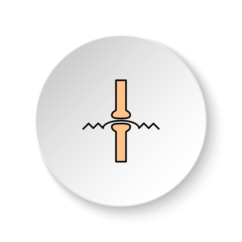 ronde knop voor web icoon, ziekten, bot, blessure. knop banier ronde, insigne koppel voor toepassing illustratie Aan wit achtergrond vector