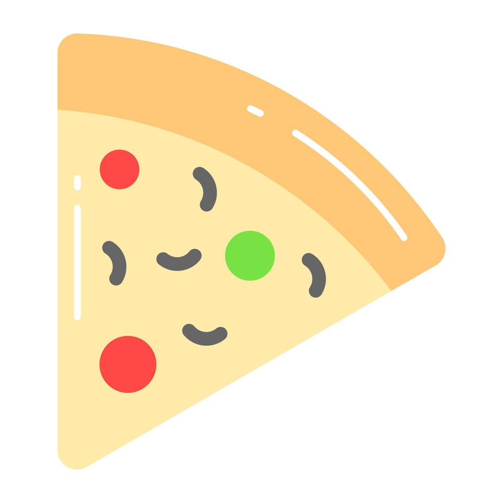 een icoon van pizza plak is omhoog voor premie gebruiken, bewerkbare stijl vector