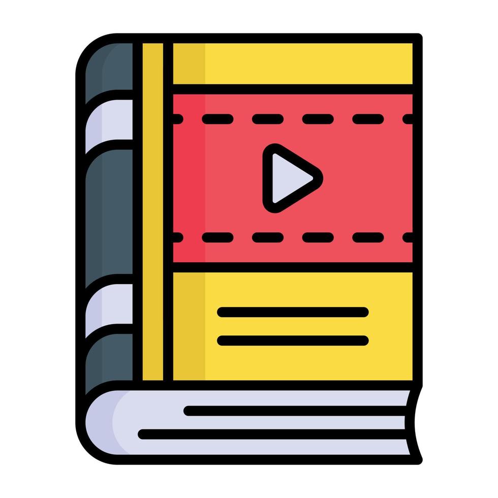 video boek vector ontwerp in modern en modieus stijl, gemakkelijk naar gebruik