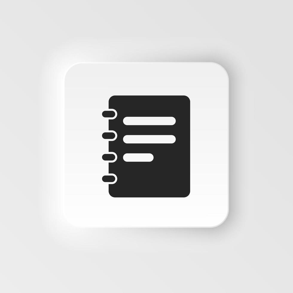 grappen maken, notitieboekje icoon - vector. gemakkelijk element illustratie van ui concept. grappen maken, notitieboekje icoon neumorf stijl vector icoon .