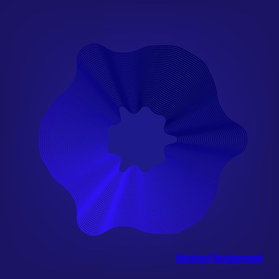 blauw digitaal geluid Golf abstract achtergrond. vector