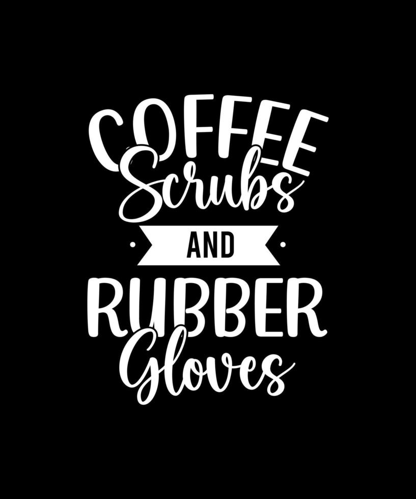 koffie scrubs en rubber handschoenen.eps vector