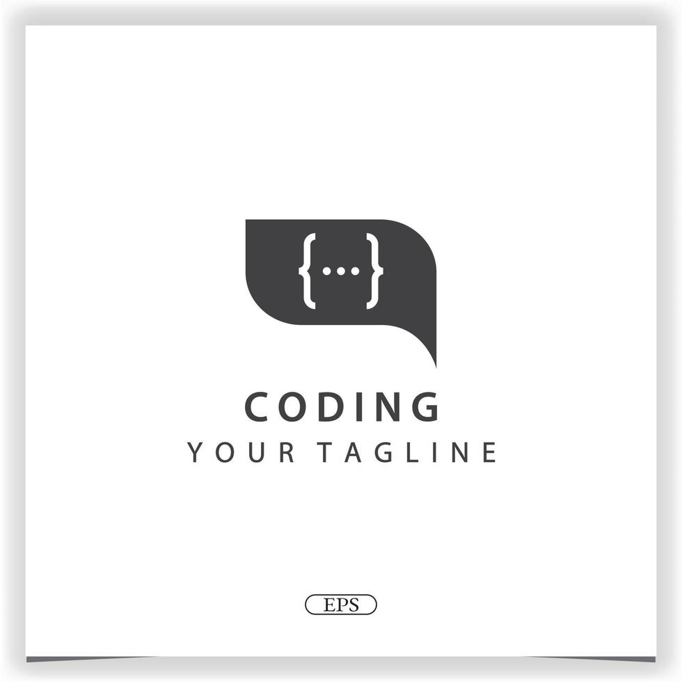 babbelen codering of programmeur logo premie elegant sjabloon vector eps 10