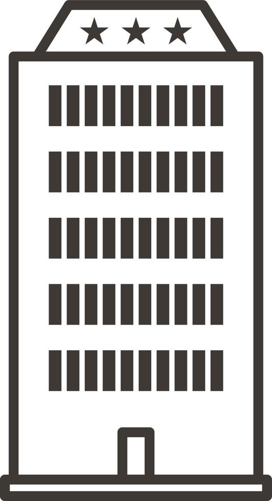 gebouw, hotel, schets, icoon - gebouw vector icoon Aan wit achtergrond