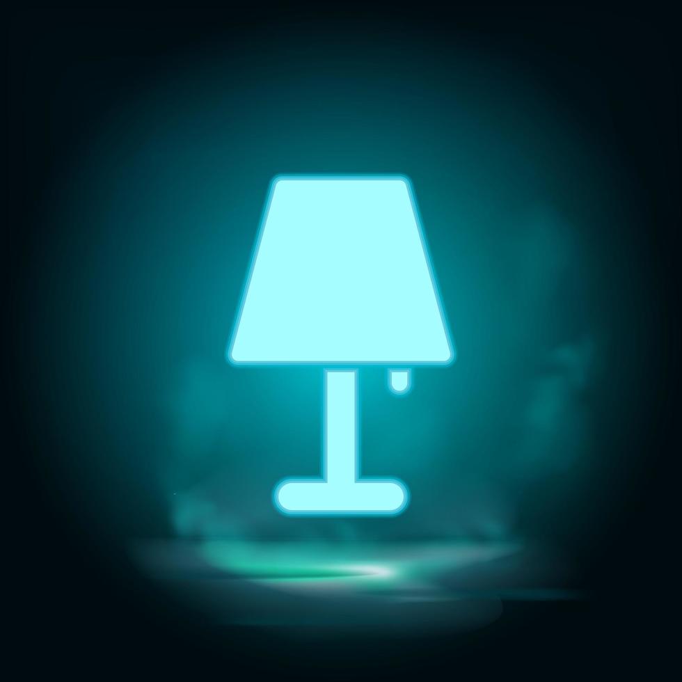 lamp neon icoon - vector. blauw neon illustratie. lamp neon icoon - vector. infographic concept vector illustratie Aan wit achtergrond
