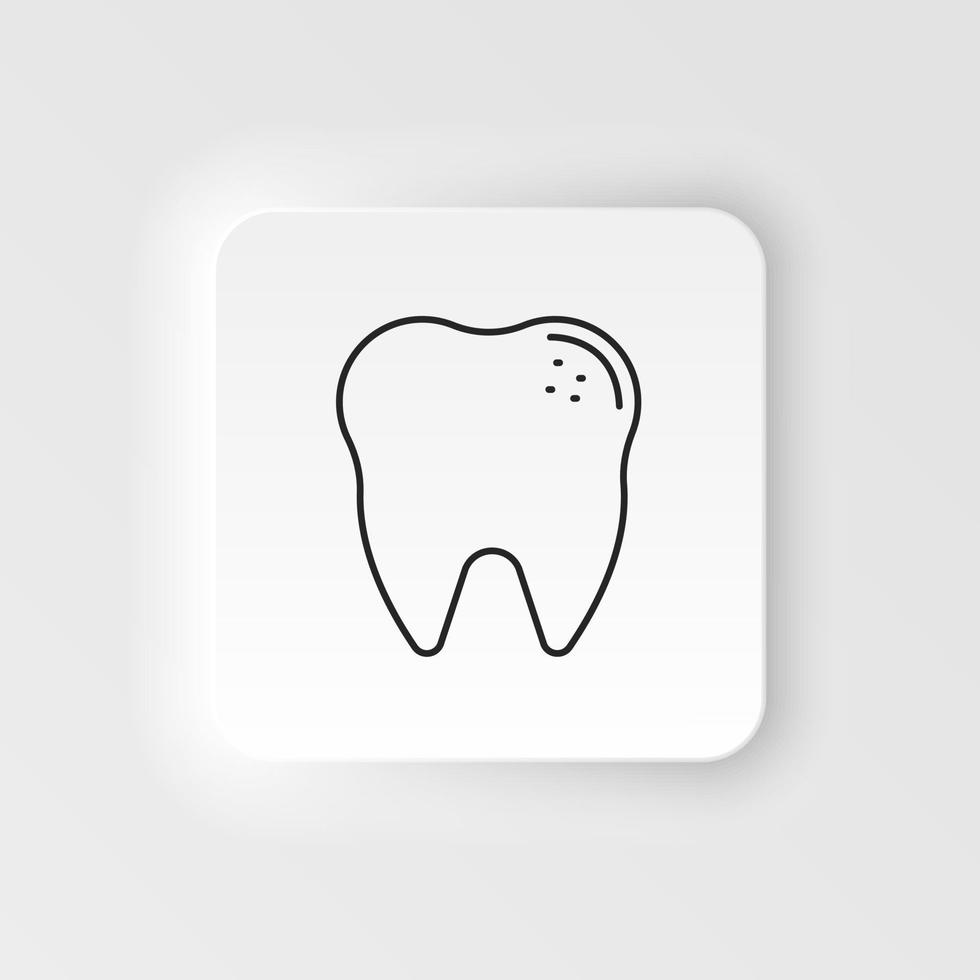 ziekten, tand vector. spier pijn, verkoudheid en bronchitis, longontsteking en koorts, Gezondheid medisch illustratie - neumorf stijl vector icoon .