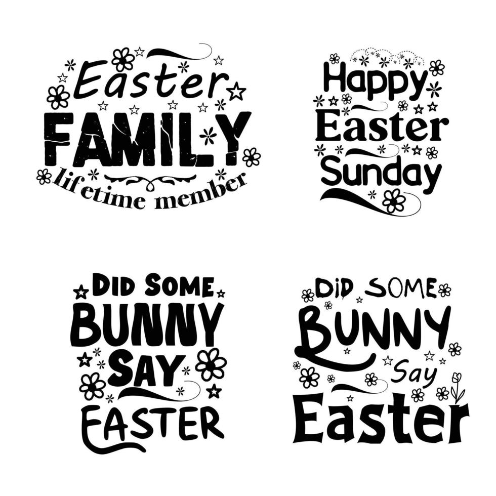 gelukkig Pasen belettering typografie ontwerp vector