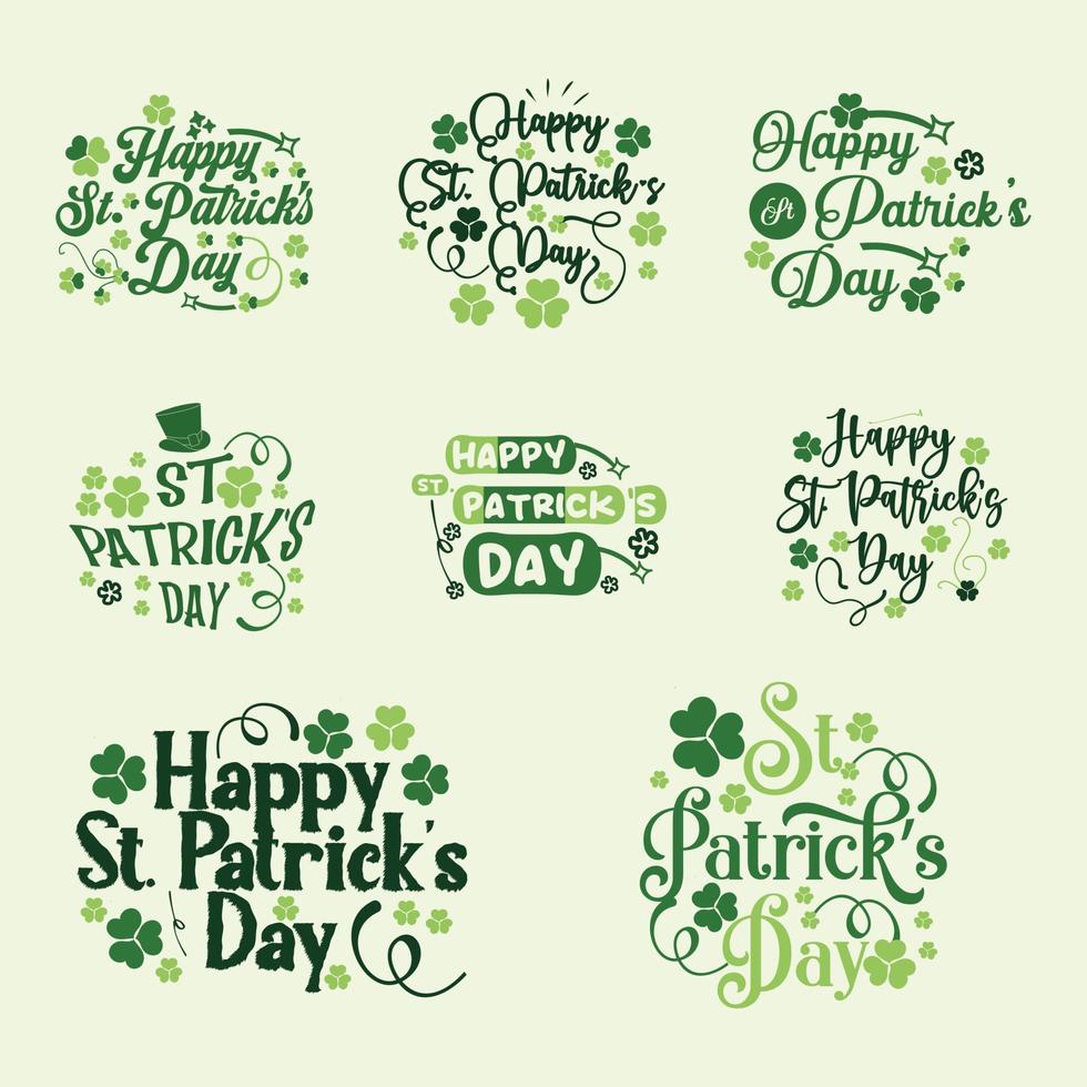 gelukkig st. Patrick dag hand- getrokken citaat voor t-shirt, ansichtkaarten, spandoeken, uitnodiging, kaart, posters en anderen. vector