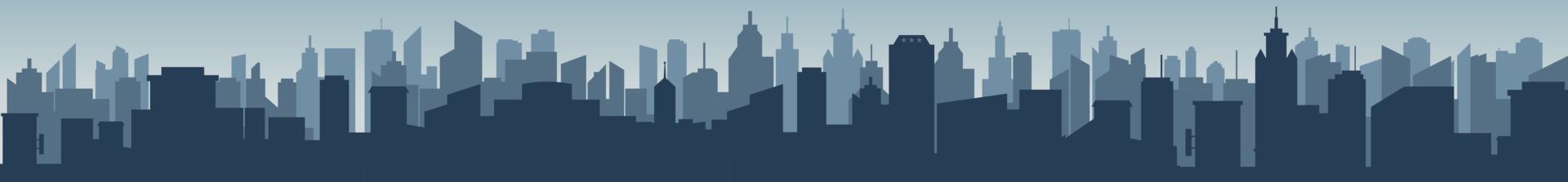 reeks van stadsgezicht achtergrond. horizon silhouetten. modern architectuur. horizontaal banier met megapolis panorama. gebouw icoon. vector illustratie. stad silhouetten, gebouw vector illustratie