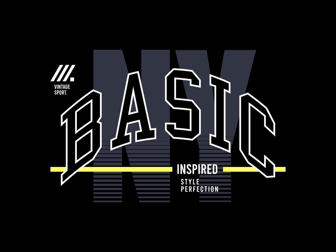 nyc basis, ontwerp t-shirt streetwear kleding, vector typografie, perfect voor modern kleding