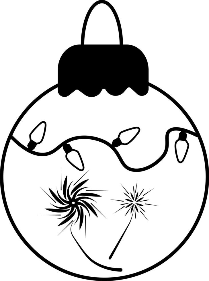 boom bal lijn icoon. Kerstmis decoratie vector illustratie geïsoleerd Aan wit. boom wereldbol schets stijl ontwerp, ontworpen voor web en app. vector illustratie