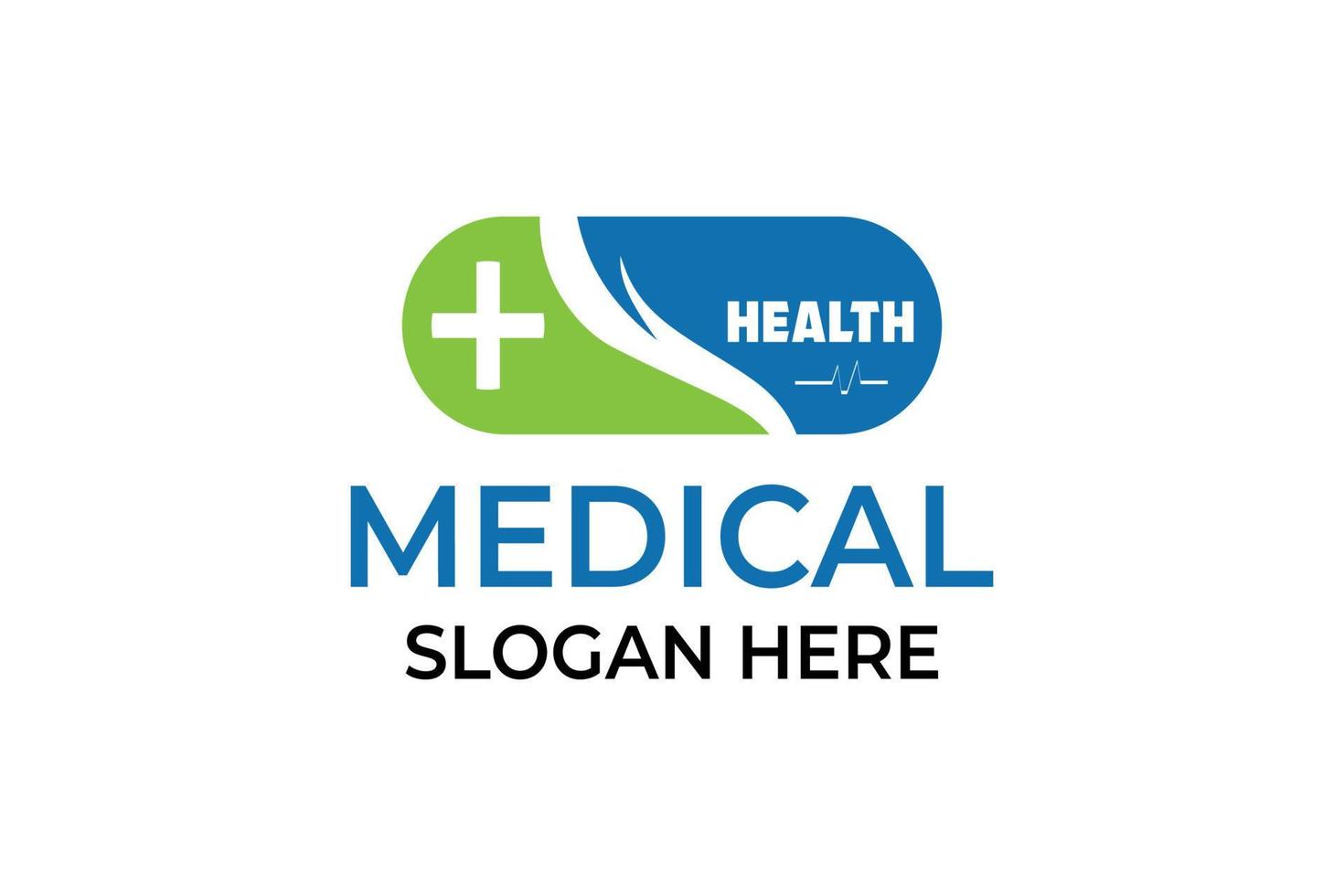 medisch Gezondheid zorg modern minimalistische logo. medisch kliniek logo ontwerp sjabloon. ziekenhuis, diagnostisch logo vector