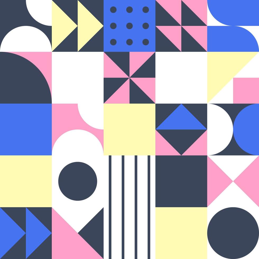bauhaus of Scandinavisch stijl modern abstract meetkundig naadloos patroon vector