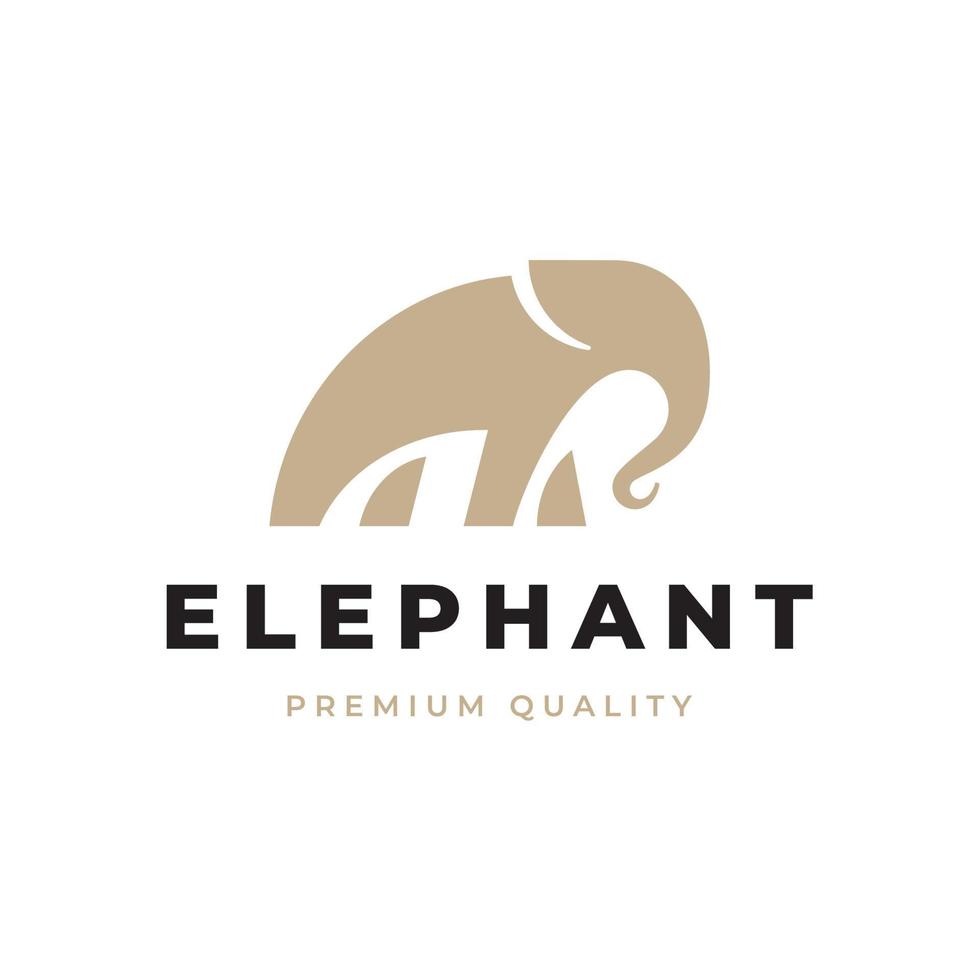 olifant logo. Afrikaanse dieren in het wild olifant logo icoon vector illustratie