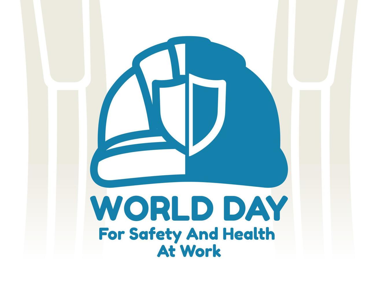 wereld dag voor veiligheid en Gezondheid Bij werk ontwerp. veilig voor werk illustratie vector