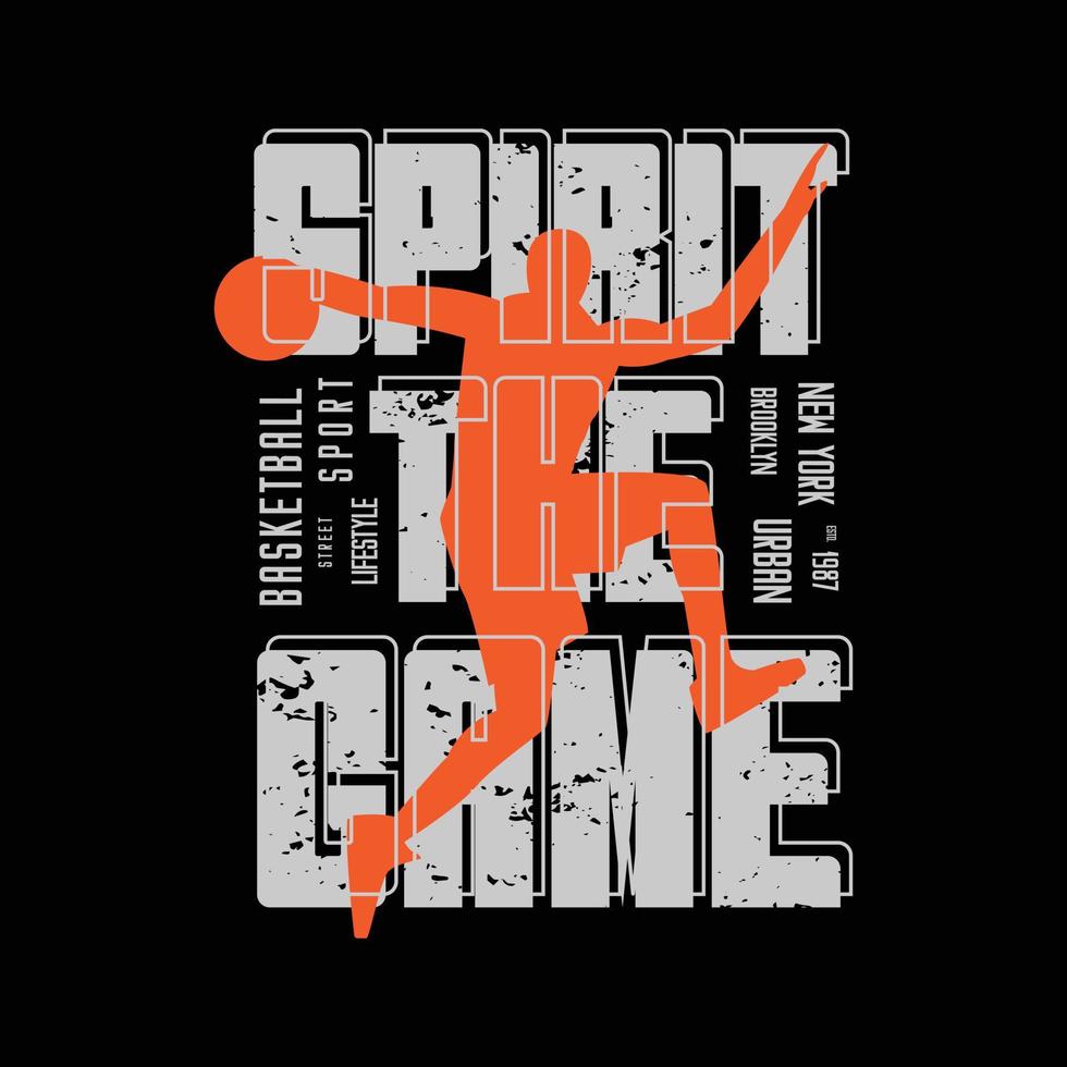 basketbal vector illustratie en typografie, perfect voor t-shirts, hoodies, prints enz.