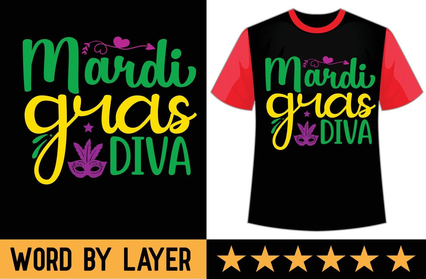 mardi gras diva SVG t overhemd ontwerp vector