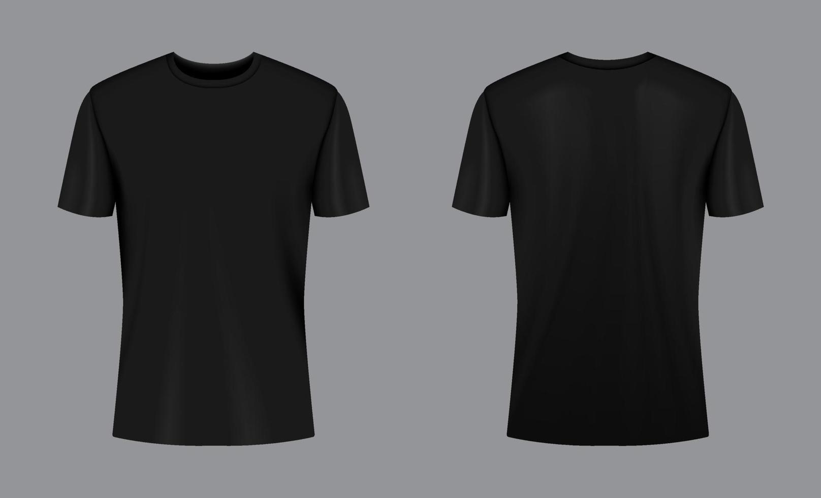 3d zwart t-shirt mockup vector