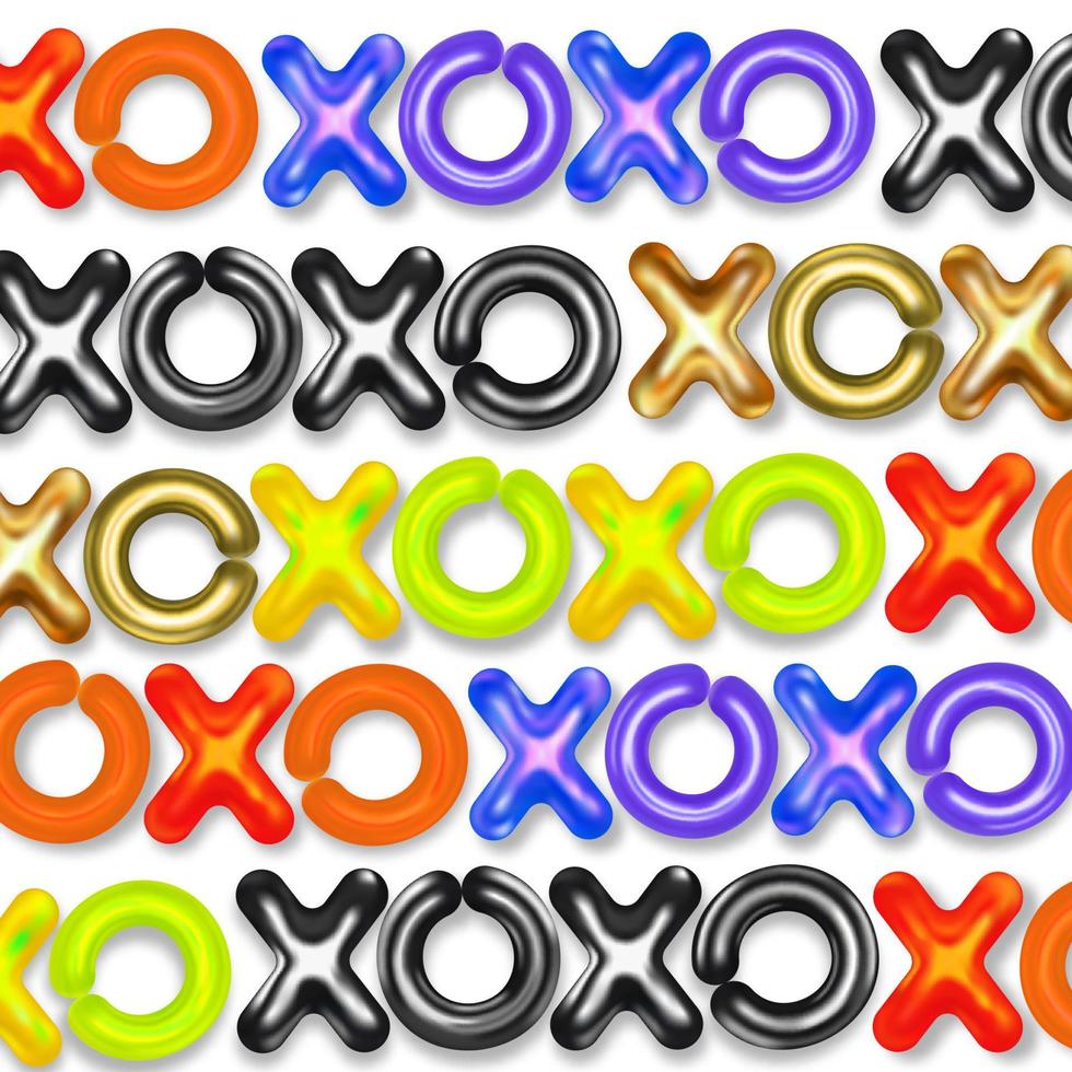 xoxo illustratie in kleurrijk ballonnen met hoogtepunten. symbool van liefde, Gefeliciteerd Aan de vakantie. vector