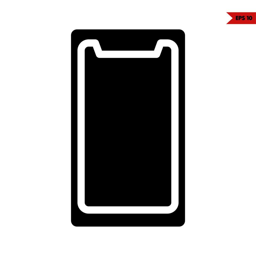 glyph-pictogram voor mobiele telefoon vector