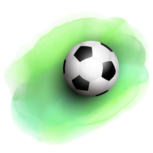 Voetbal op aquarel achtergrond vector