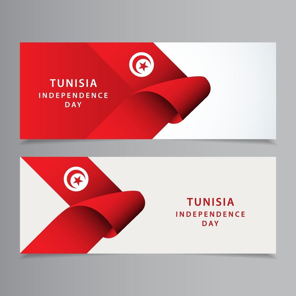 gelukkige tunesië onafhankelijkheidsdag viering vector sjabloon ontwerp illustratie