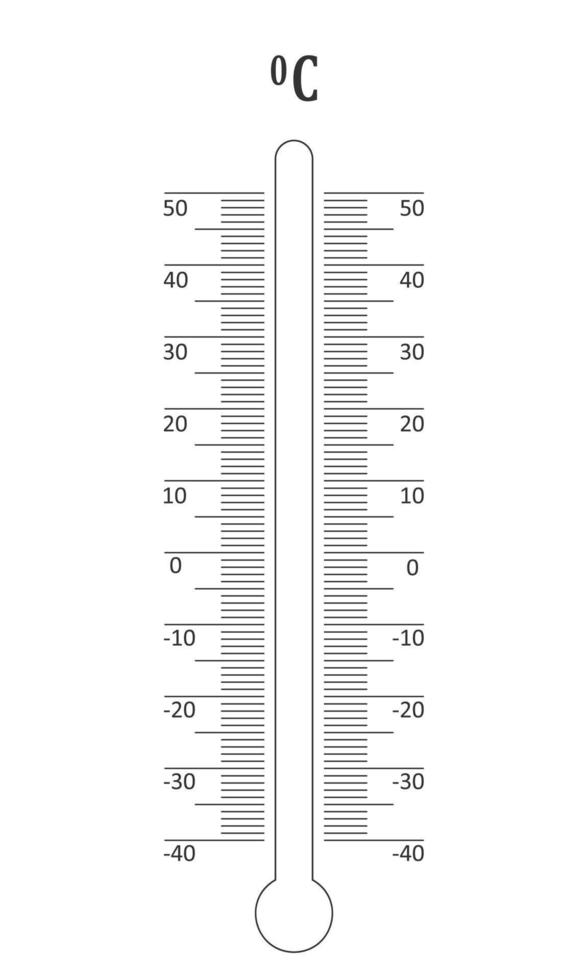 verticaal Celsius thermometer mate schaal. grafisch sjabloon voor meteorologisch meten gereedschap vector