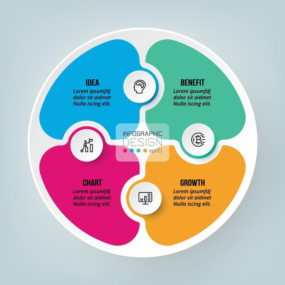 infographic puzzel zakelijke sjabloonontwerp. vector