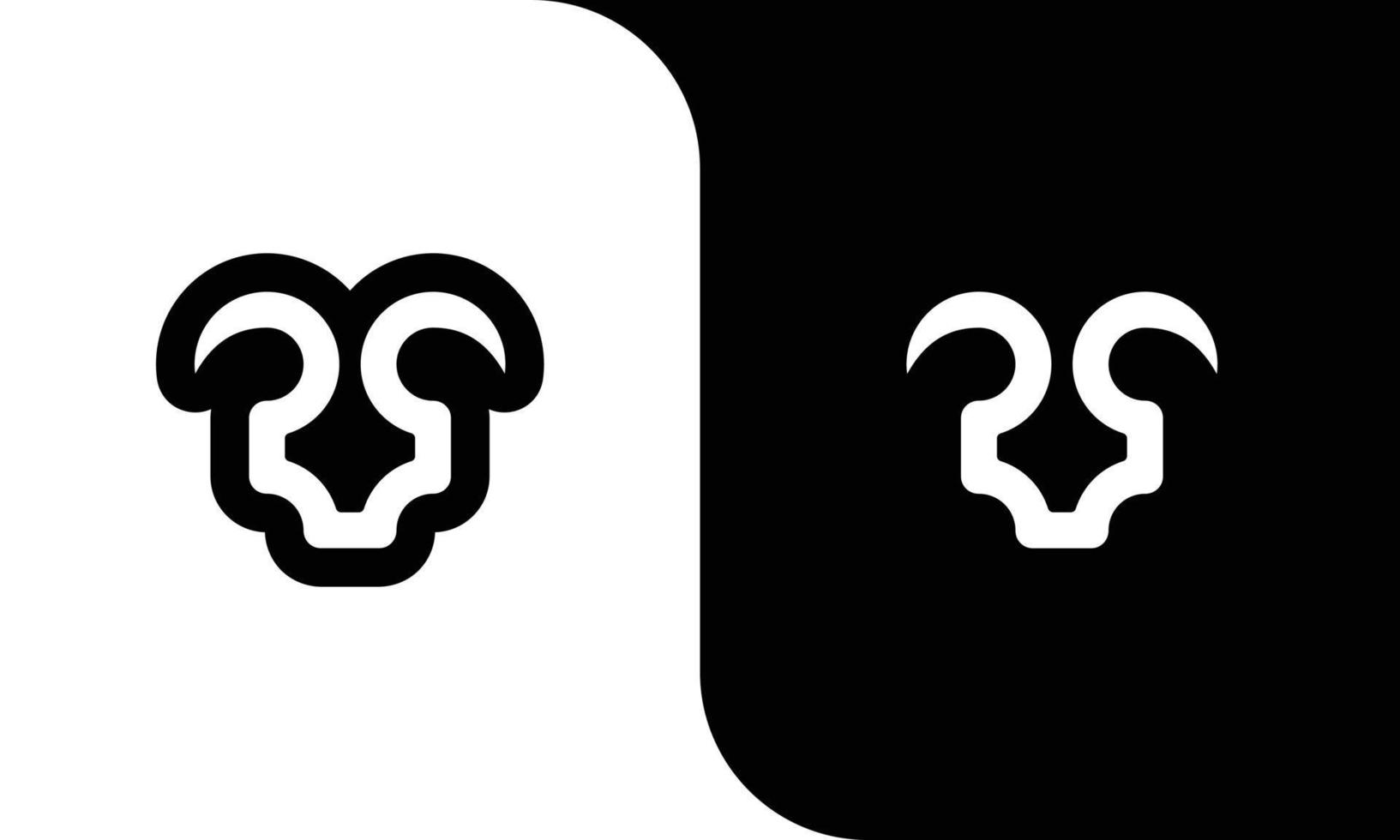 ram hoofd logo vector