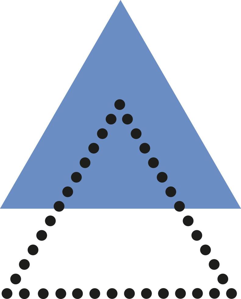 abstract driehoek. dots lijn. vector illustratie.