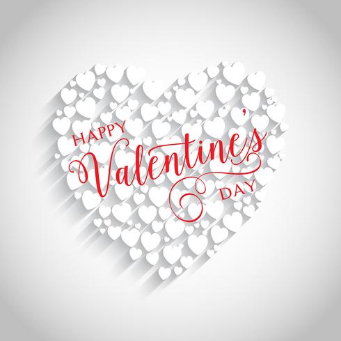 Valentijnsdag hart achtergrond vector
