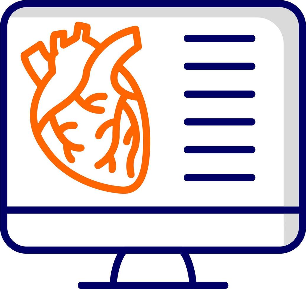 hart test verslag doen van vector icoon