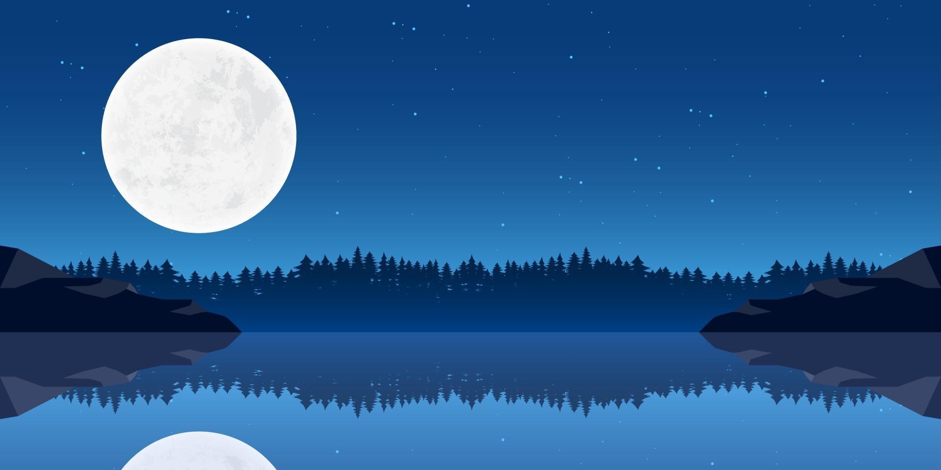 maan natuur landschap achtergrond vector ontwerp illustratie