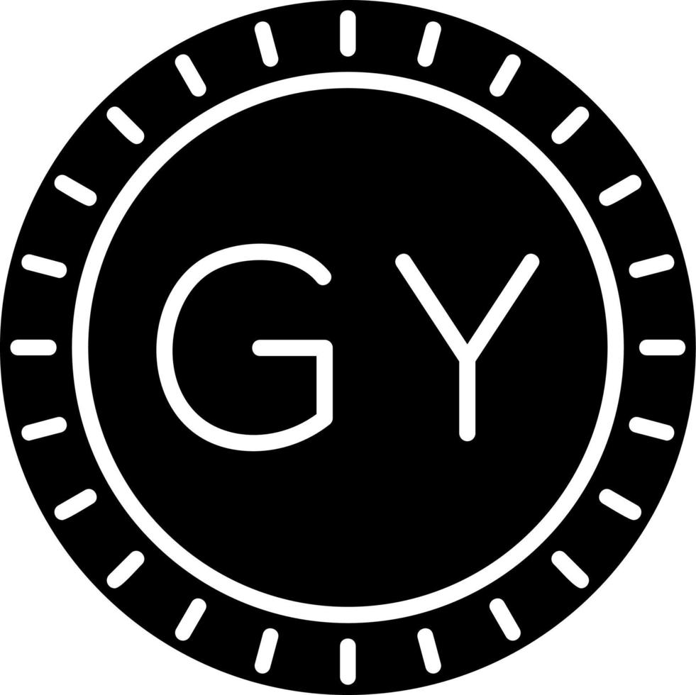 Guyana wijzerplaat code vector icoon