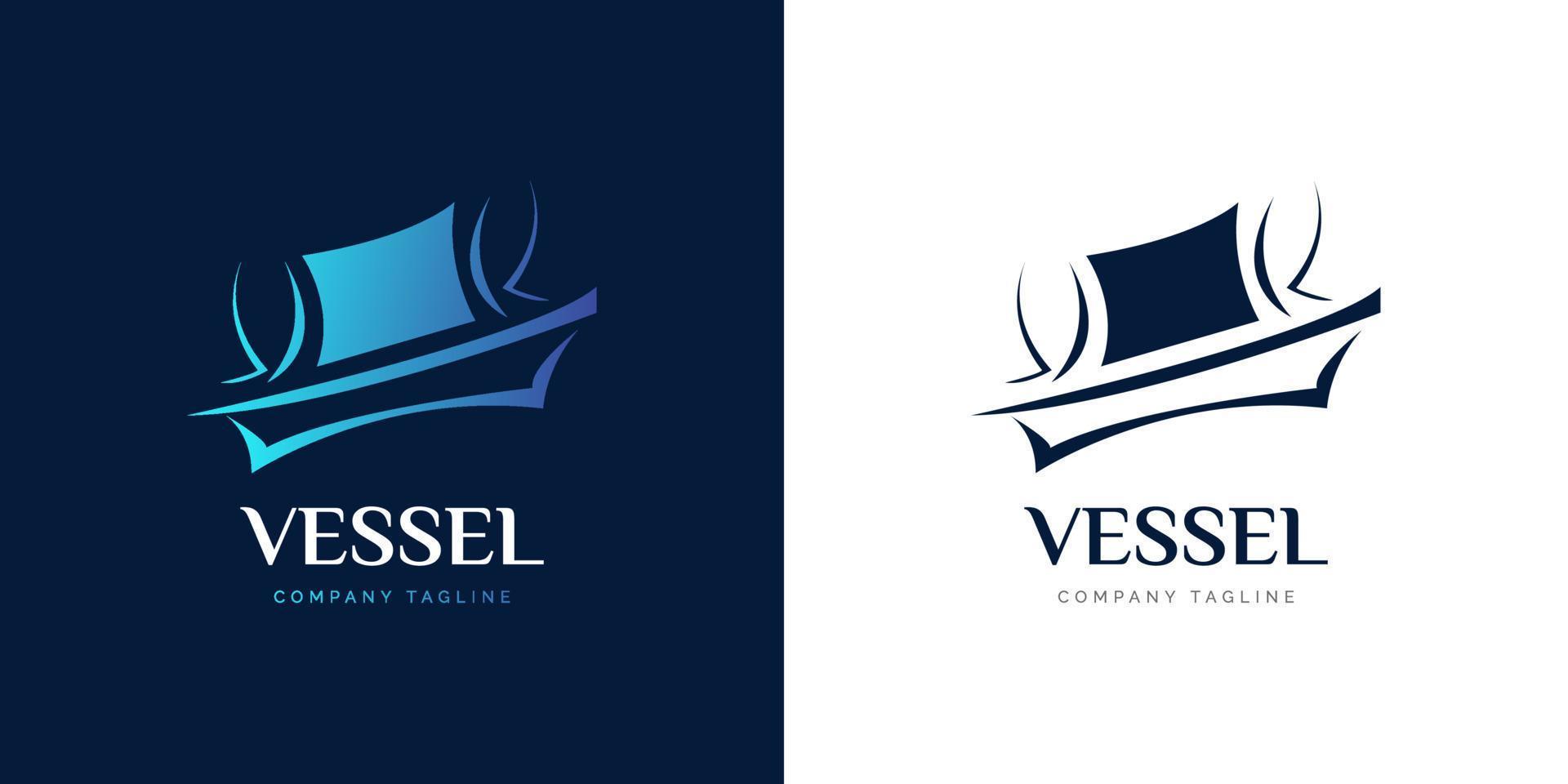 zeilboot in de zee.logo voor de toerist bedrijf vector