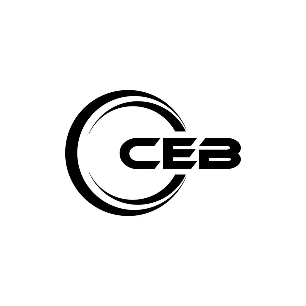 ceb brief logo ontwerp in illustratie. vector logo, schoonschrift ontwerpen voor logo, poster, uitnodiging, enz.