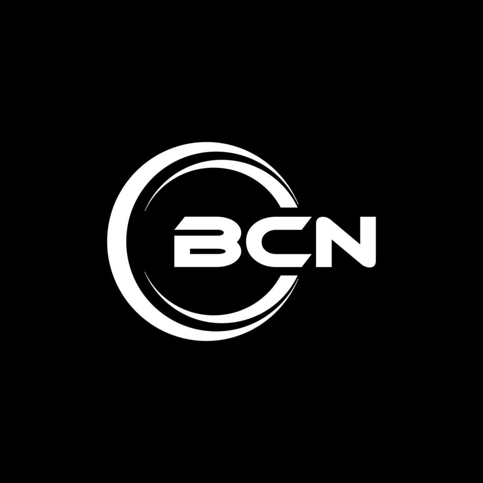 bcn brief logo ontwerp in illustratie. vector logo, schoonschrift ontwerpen voor logo, poster, uitnodiging, enz.
